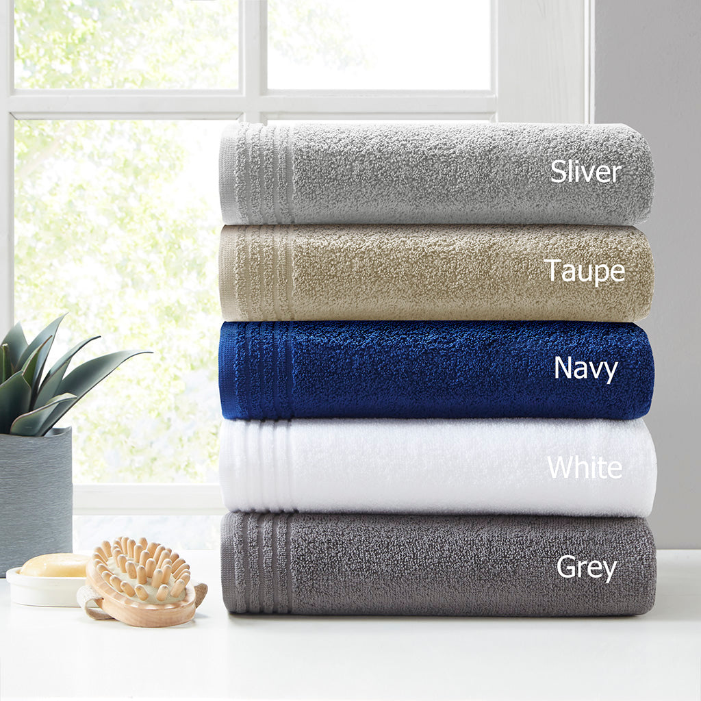 Big Bundle 100% Cotton Quick Dry 12 Piece Bath Towel Set - Indigo