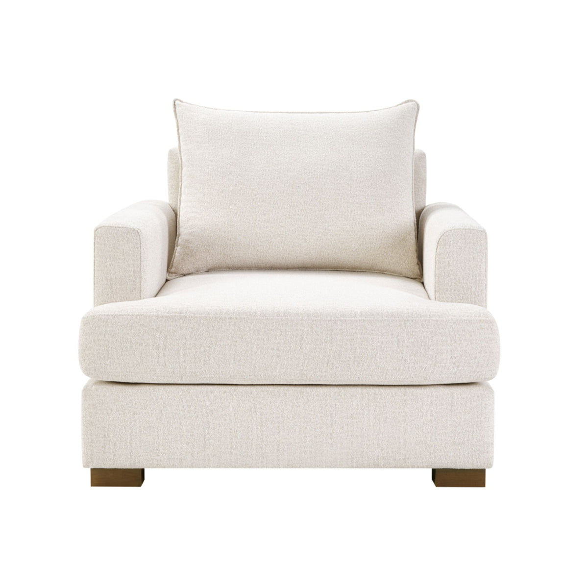 Tasha Oversized Upholstered Arm Chair - Beige