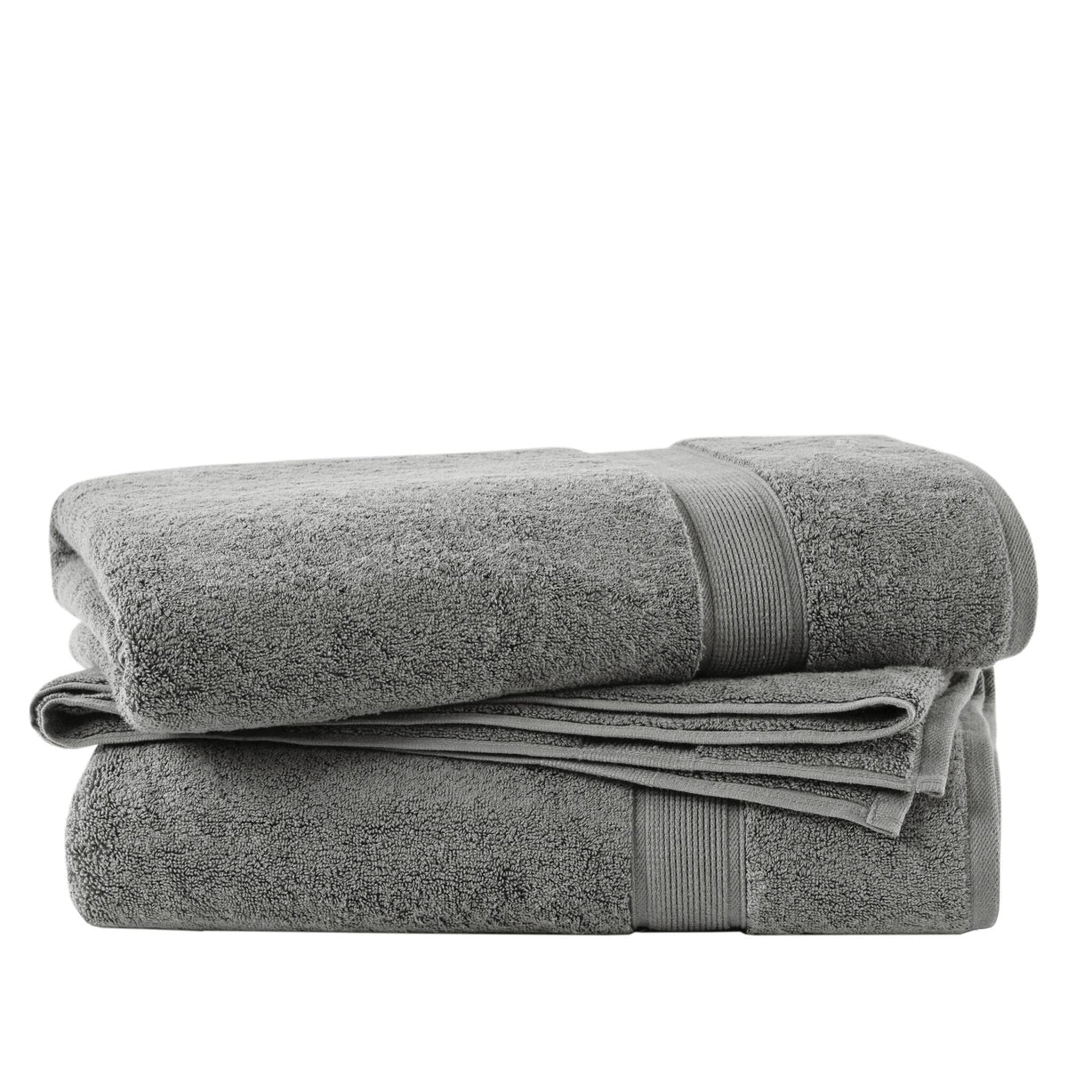 800GSM 100% Cotton Bath Sheet 2 Piece Set - Grey