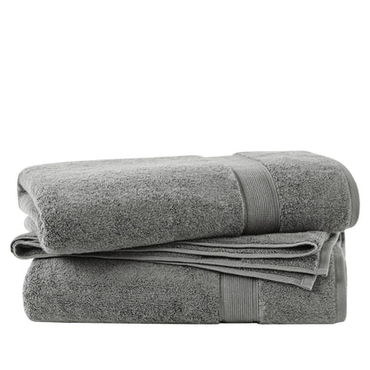 800GSM 100% Cotton Bath Sheet 2 Piece Set - Grey