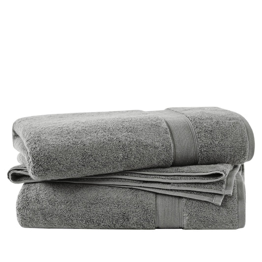 800GSM 100% Cotton Bath Sheet 2 Piece Set - Grey