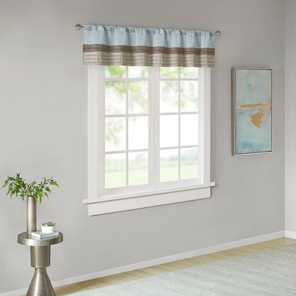 Amherst Polyoni Pintuck Window Valance - Blue