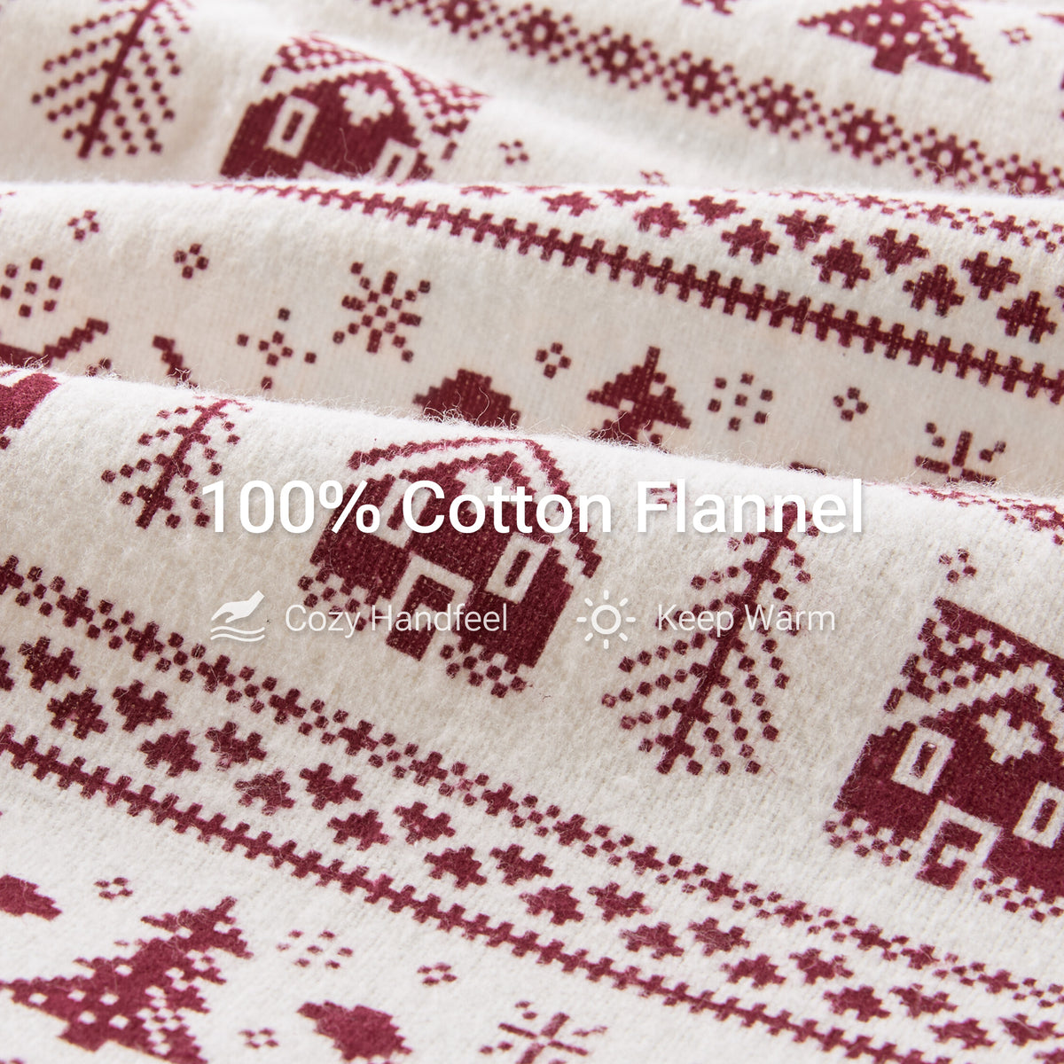 Cozy Cotton Flannel Printed Sheet Set - Dog Fair Isle