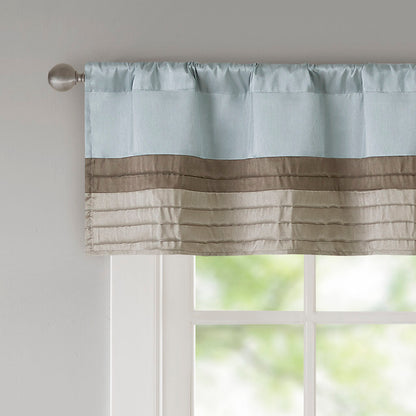 Amherst Polyoni Pintuck Window Valance - Blue