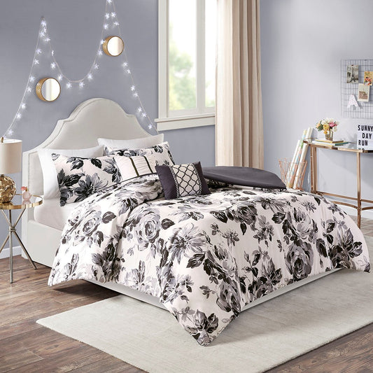 Dorsey Floral Print Duvet Cover Set