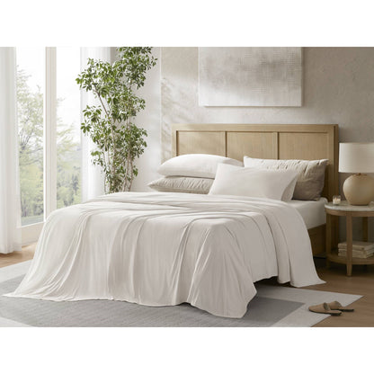 Cooling Stretch Jersey Sheet Set - White