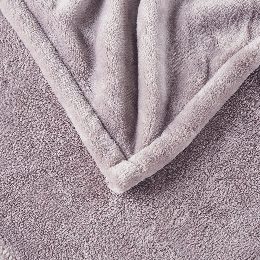 Plush Heated Throw - Lavender