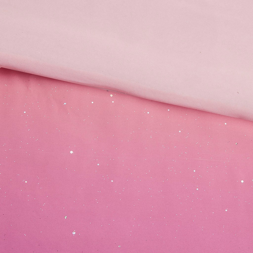 Glimmer Metallic Glitter Printed Reversible Duvet Cover Set