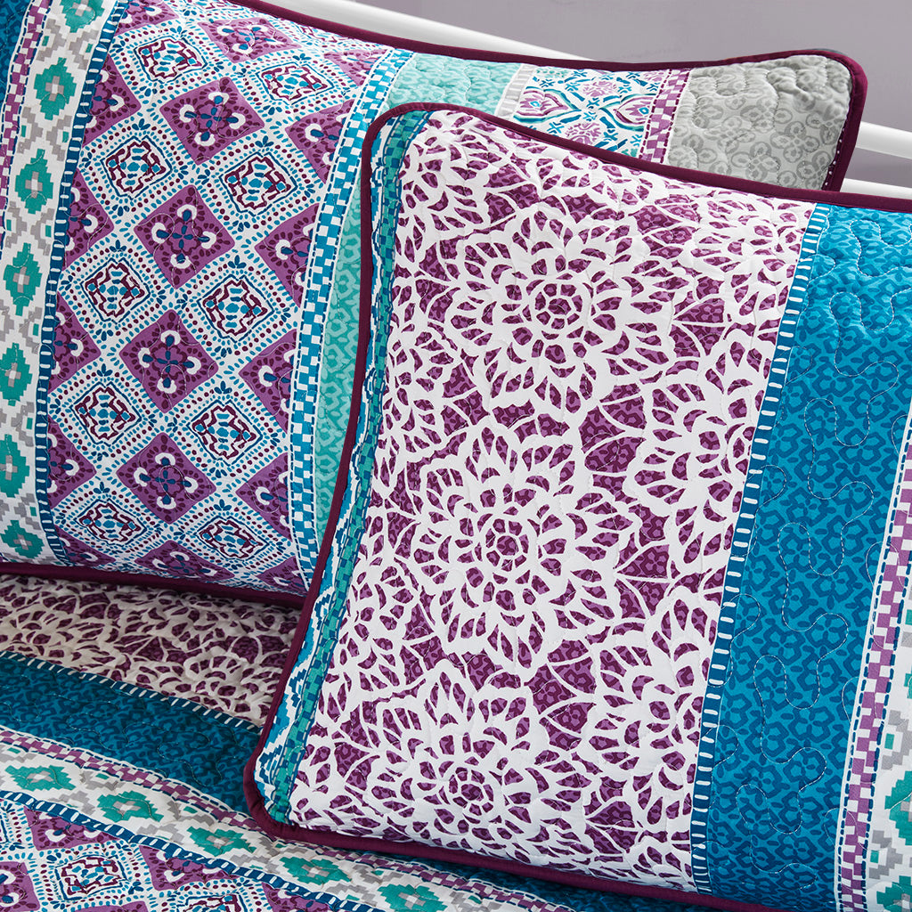 Carly Reversible 6 Piece Daybed Set - Purple
