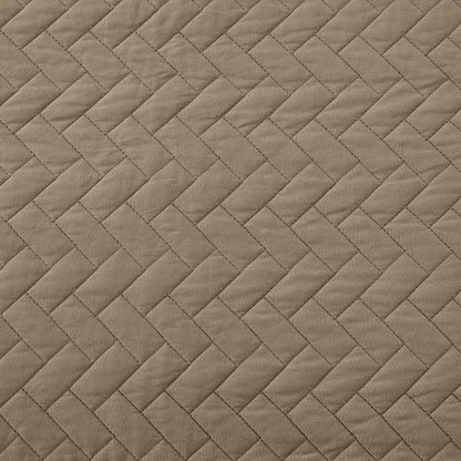 Velvet Touch 3 Piece Luxurious Oversized Quilt Set - Taupe