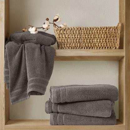 400GSM Essential Bundle Quick Dry 100% Cotton Towel Set - Grey