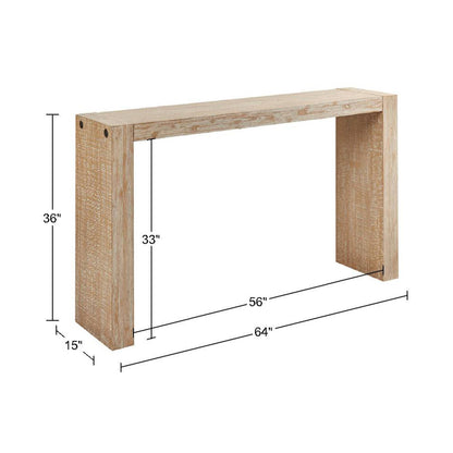 Monterey Counter-Height Wood Console Table (64"W) - Natural
