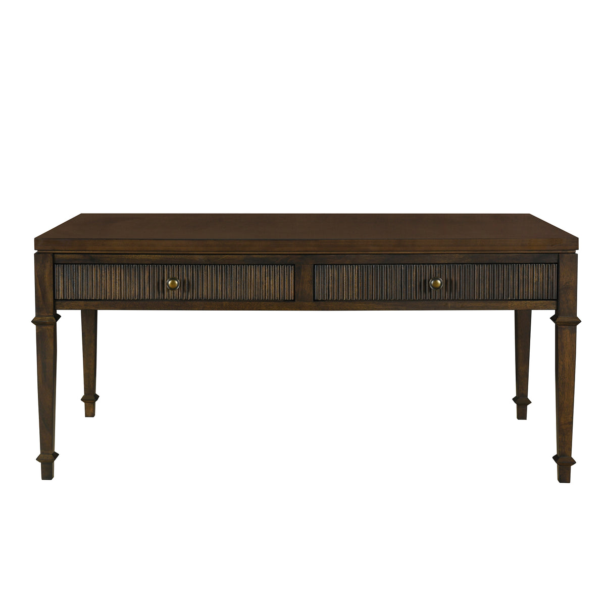 Kenna Fluted 2-drawer Coffee Table - Brown