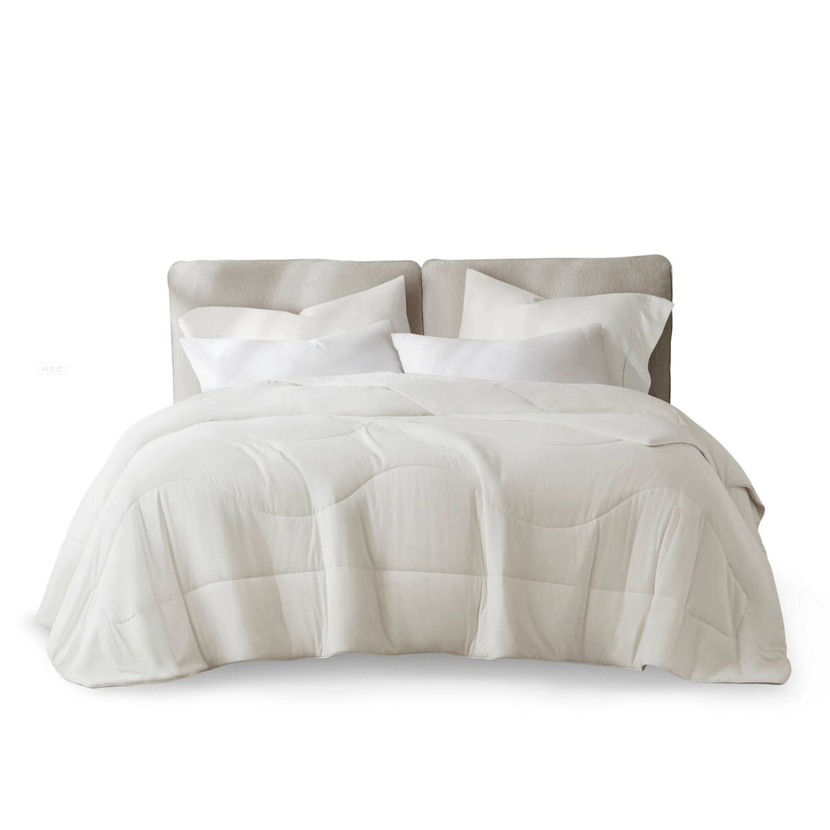 Cooling Reversible Tencel Comforter Blanket - White
