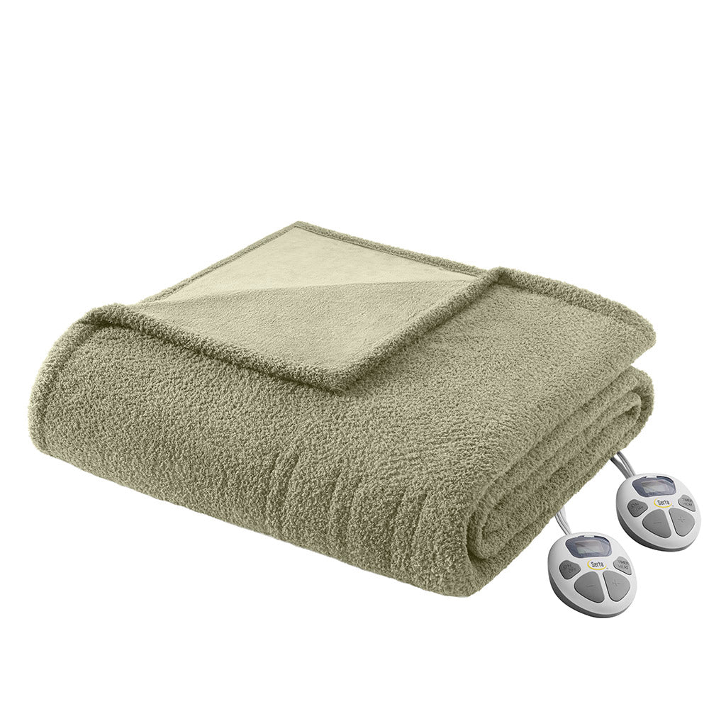 Dream Soft Heated Blanket - Sage