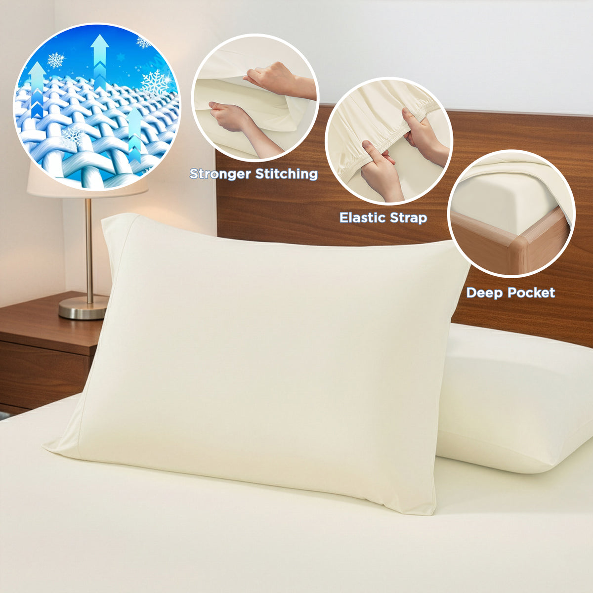 Sublime Serenity Luxury Sheet Set - Ivory