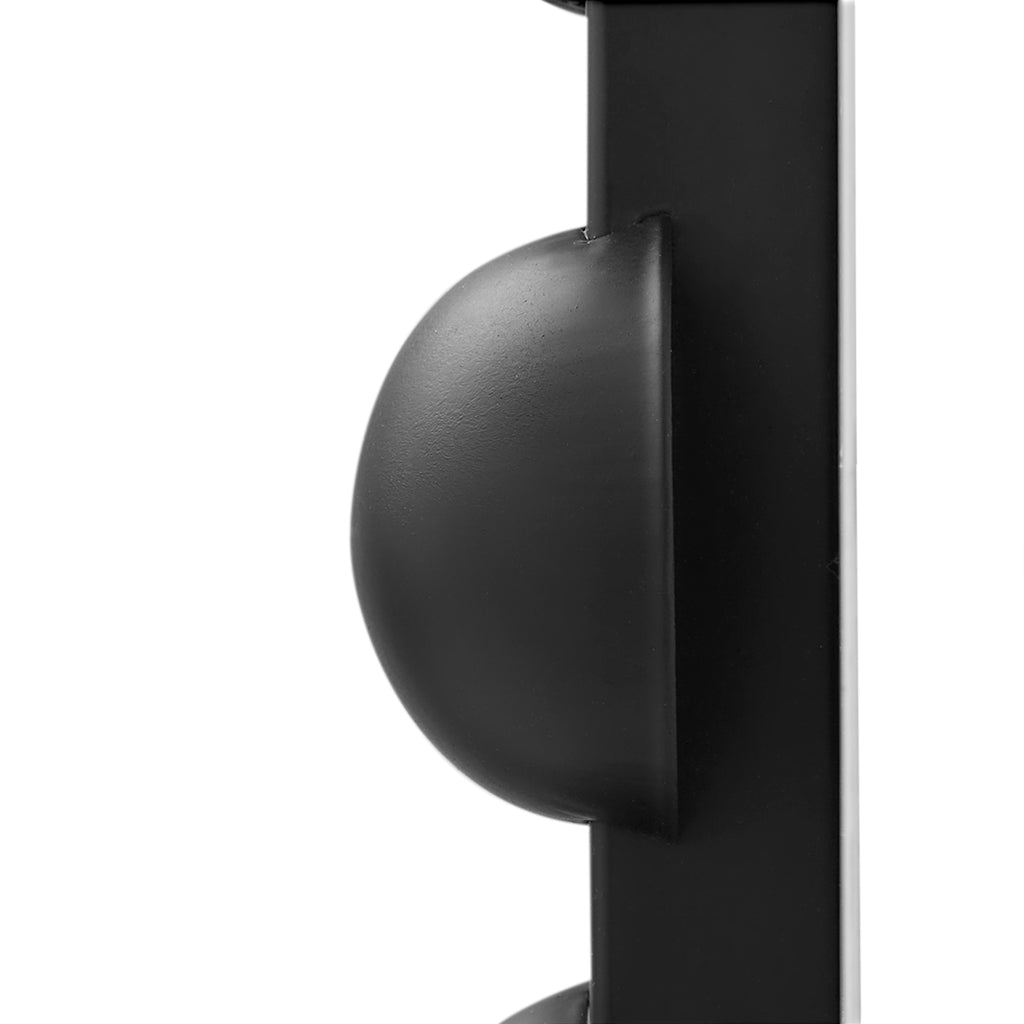 Marlowe Beaded Round Wall Mirror - Black