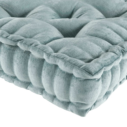 Azza Poly Chenille Square Floor Pillow Cushion Compress Pack - Aqua