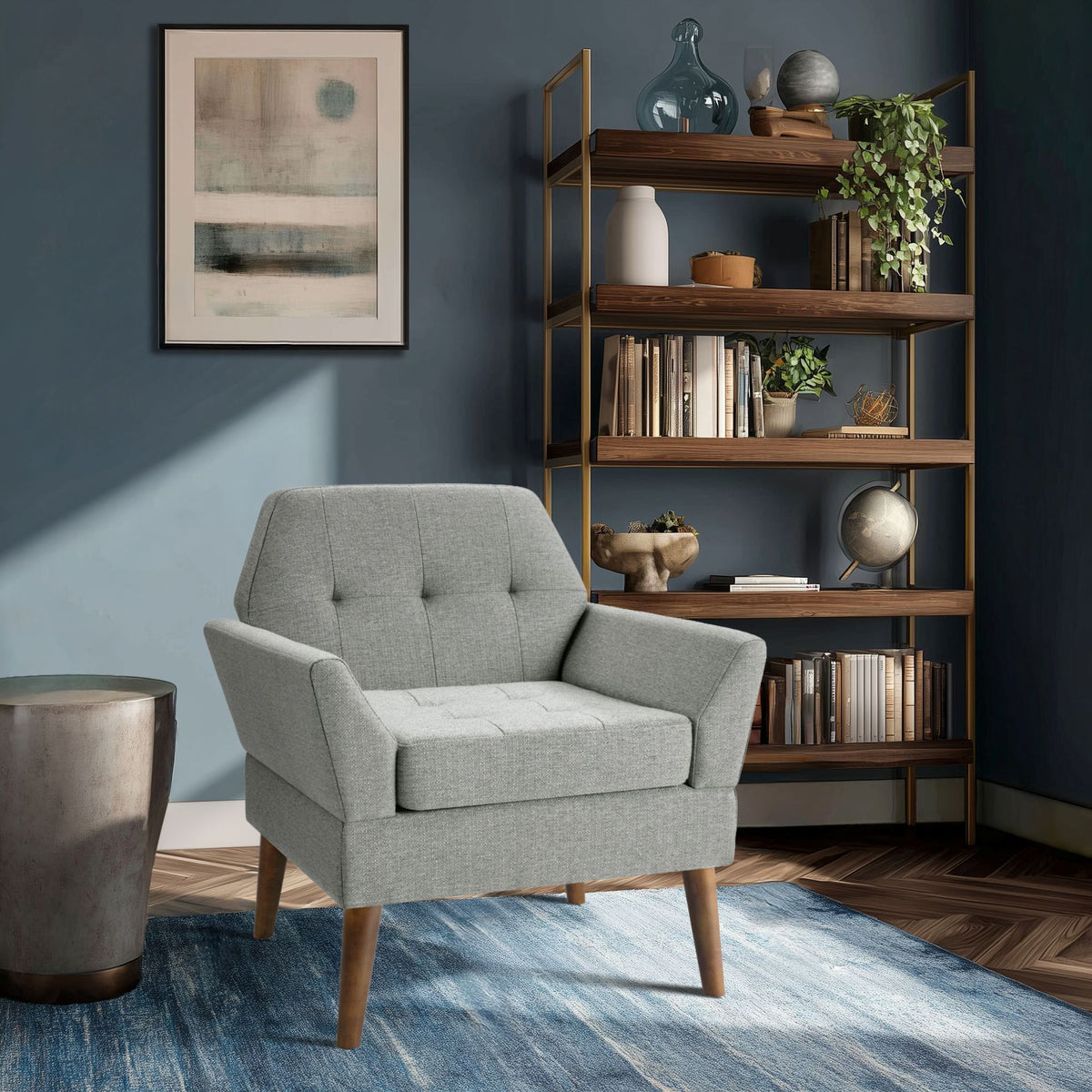 Newtin Mid-Century Modern Lounge Chair - Gray