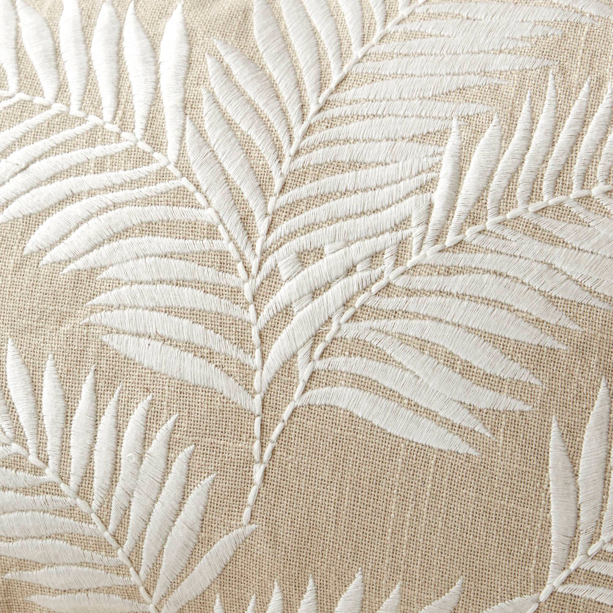 Ella Botanical 1 Piece Cotton Pillow Cover - Linen