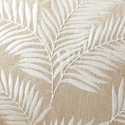Ella Botanical 1 Piece Cotton Pillow Cover - Linen