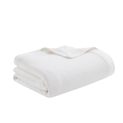 100% Certified Egyptian Cotton Blanket - White