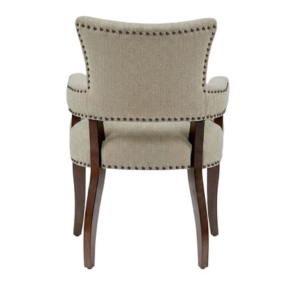 Brooklyn Dining Arm Chair (Set of 2) - Taupe