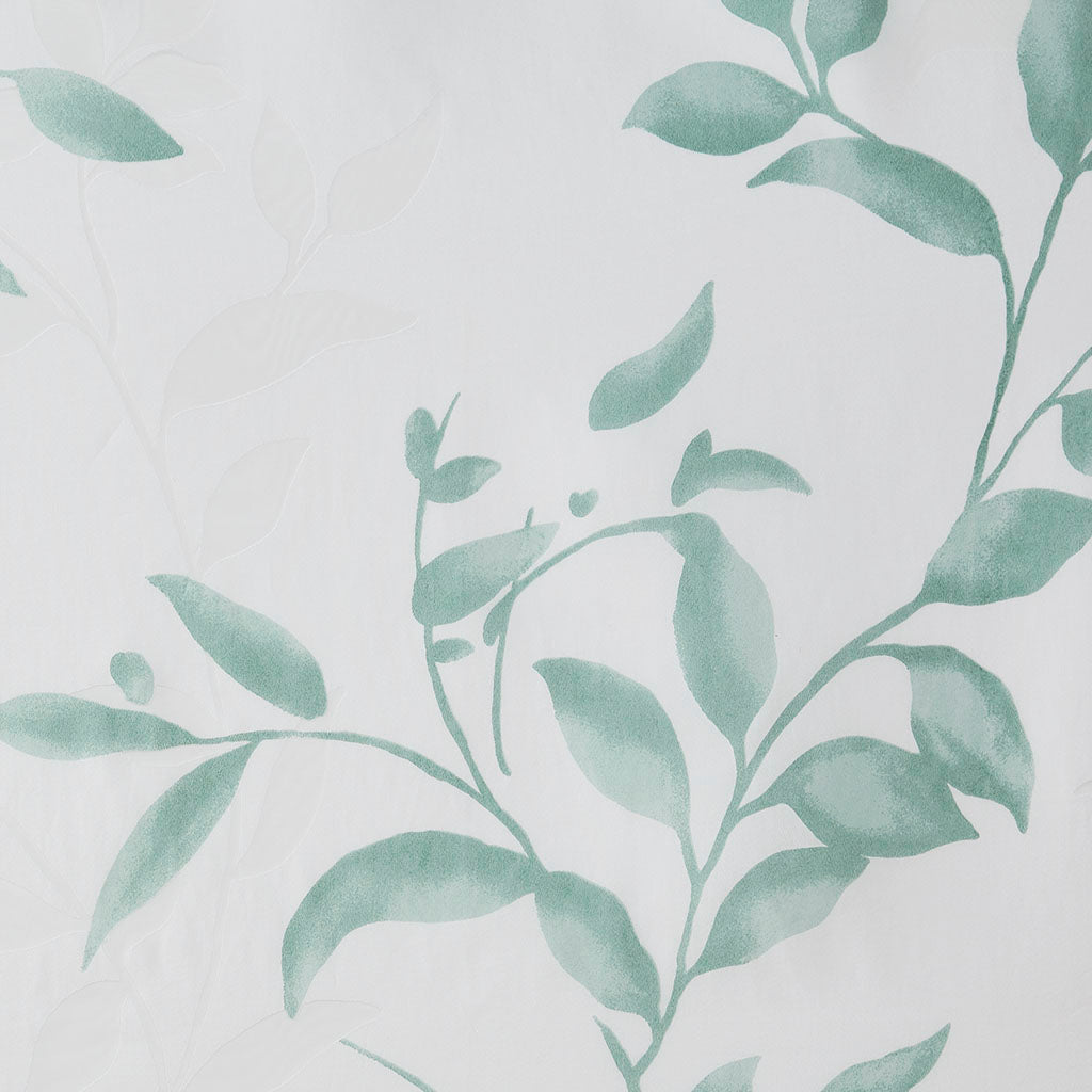 Cecily Burnout Printed Shower Curtain - Seafoam