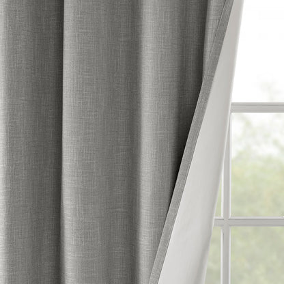 Maya Printed Heathered Blackout Window Patio Panel - Grey