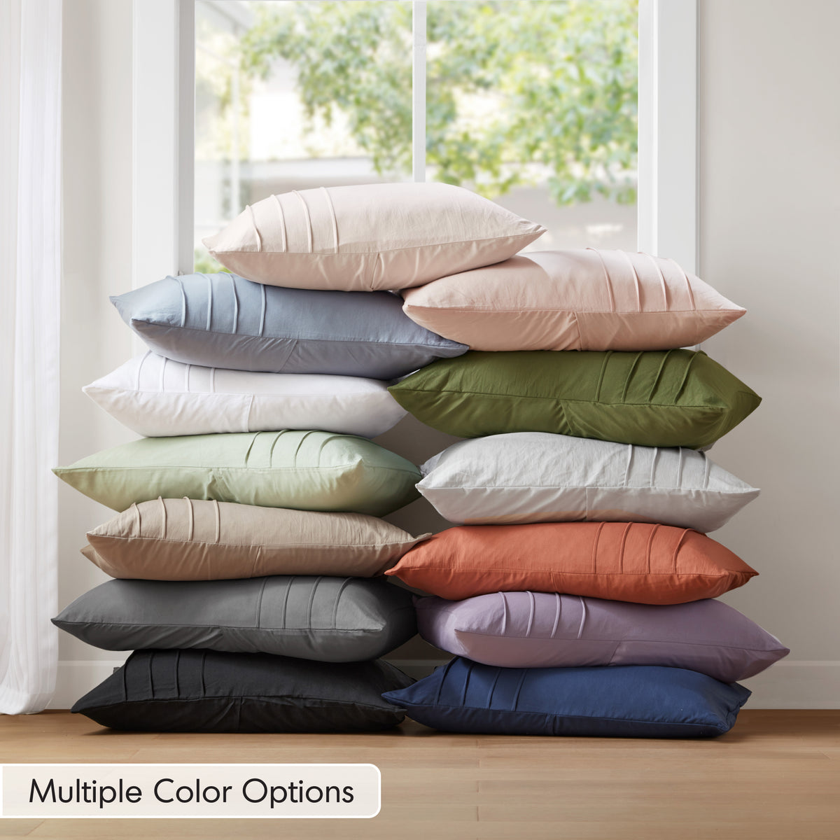 Walker Soft Washed Pleated Comforter Set - Khaki