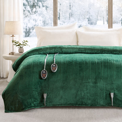 Plush Heated Blanket - Green