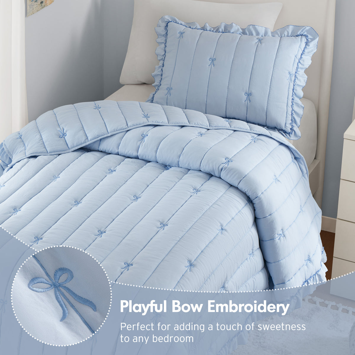 Liv Quilt Set - Blue