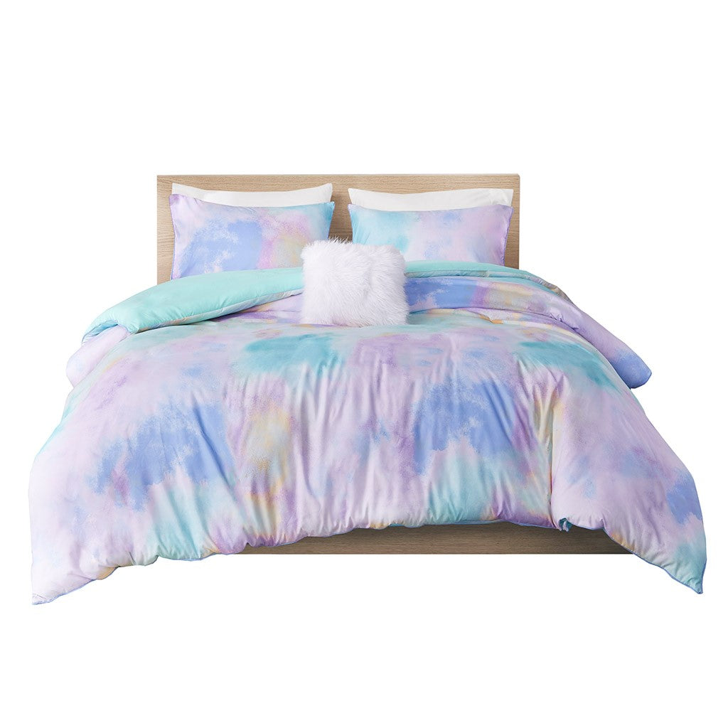 Cassiopeia Watercolor Tie Dye Printed Duvet Cover Set