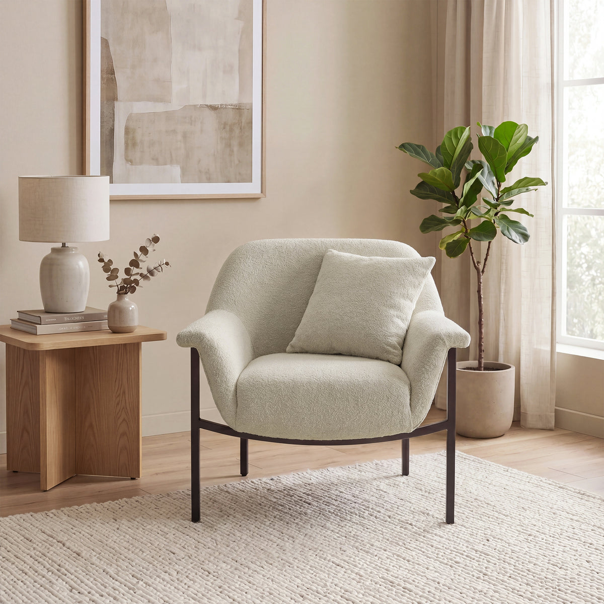 Sabrina Accent Chair - Beige