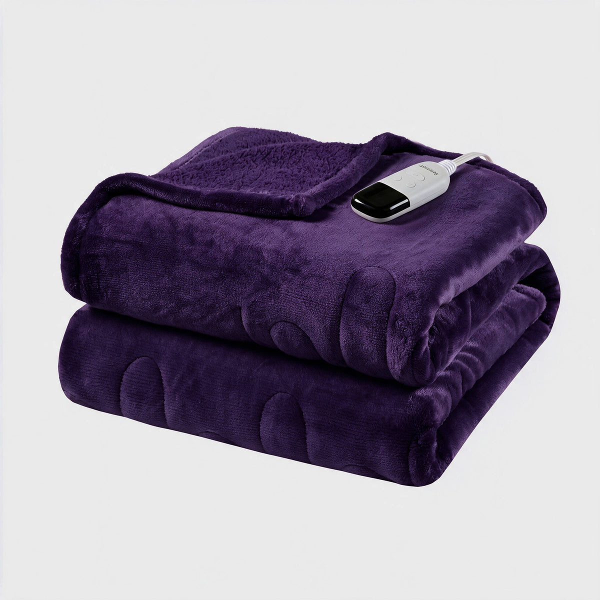 Heated Microlight to Berber Throw - Purple