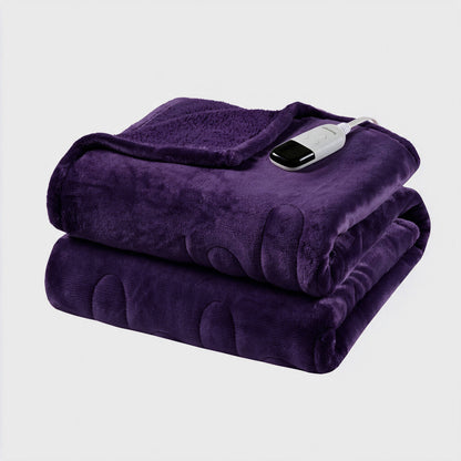 Heated Microlight to Berber Throw - Purple