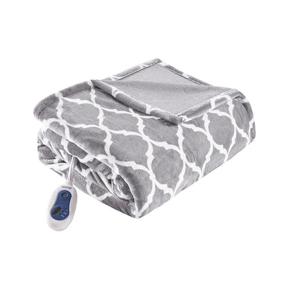 Heated Ogee Throw - Grey