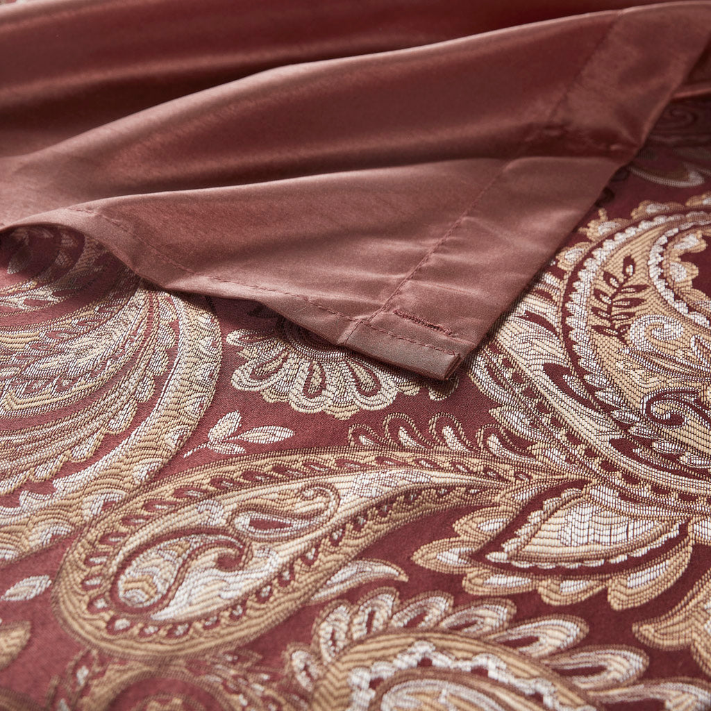 Aubrey Jacquard Shower Curtain - Burgundy