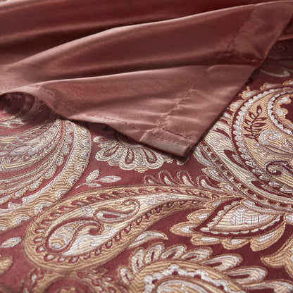 Aubrey Jacquard Shower Curtain - Burgundy