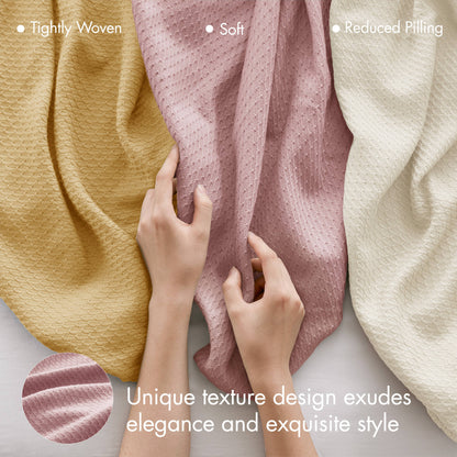 100% Certified Egyptian Cotton Blanket - Rose