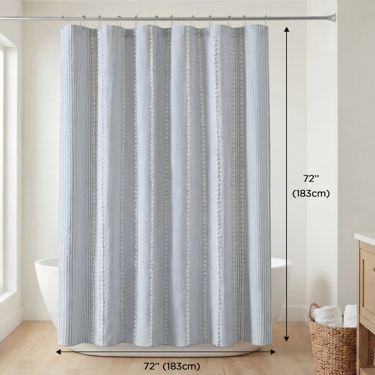 Anslee Shower Curtain - Blue
