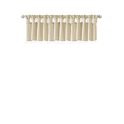 Emilia Lightweight Faux Silk Valance With Beads - Champagne