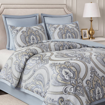 Aveline Bedding Collection-Pooled Stock - Blue