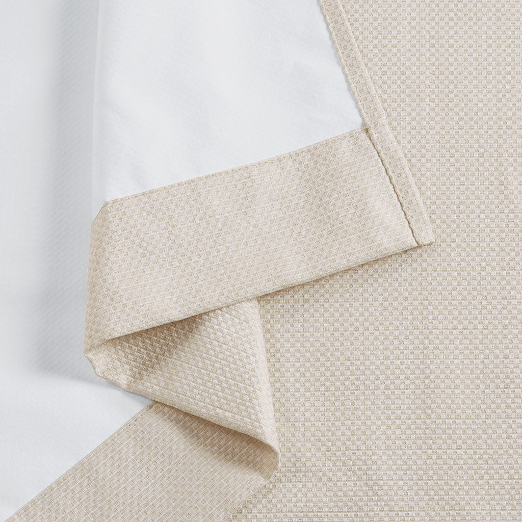 Galen Basketweave Room Darkening Curtain Panel Pair - Ivory