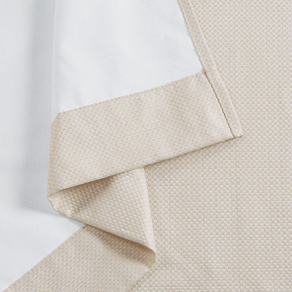 Galen Basketweave Room Darkening Curtain Panel Pair - Ivory