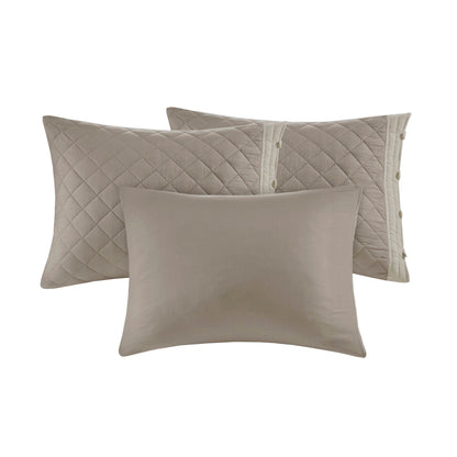 Breanna 6 Piece Cotton Daybed Cover Set - Khaki