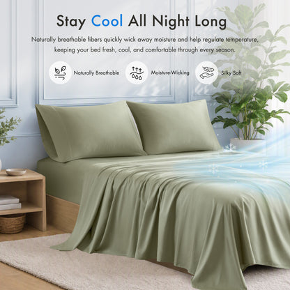 Tencel Cotton Sheets - Sage Green