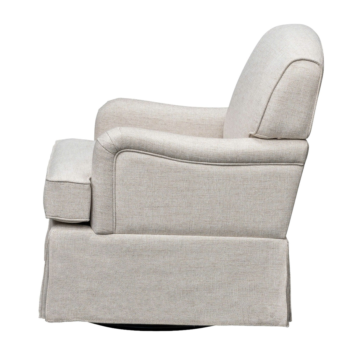 Melody Swivel Glider Skirted ArmChair - Cream