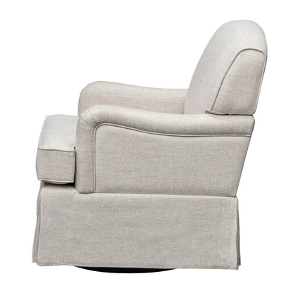 Melody Swivel Glider Skirted ArmChair - Cream
