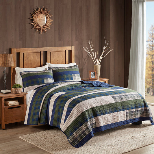 Spruce Hill Oversized Cotton Quilt Mini Set - Green